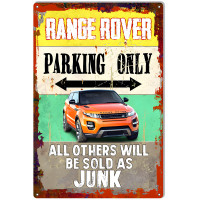Range Rover Parking Only Metal Sign - 19" x 13"