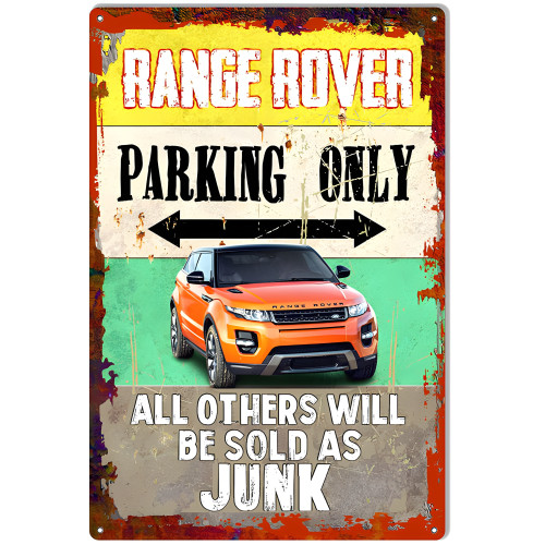 Range Rover Parking Only Metal Sign - 19" x 13"