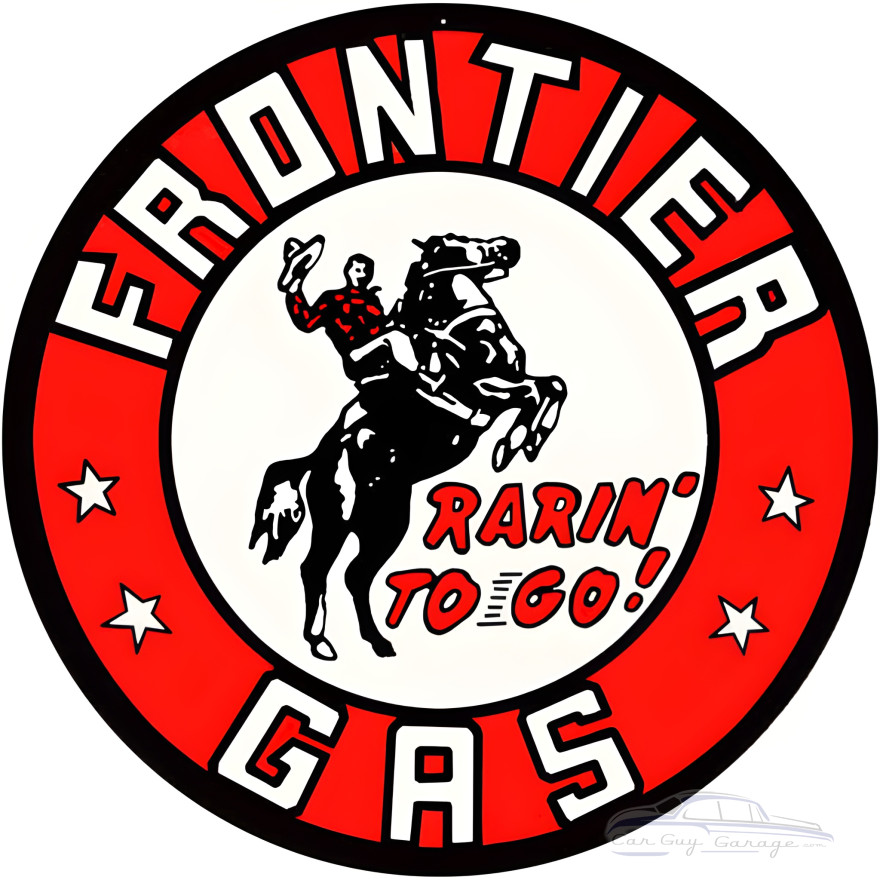 Frontier Gas Metal Sign - 14" Round Frontier Gas Metal Sign - 14" Round