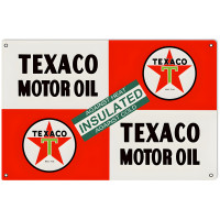 Texaco Motor Oil Metal Sign - 16" x 24"