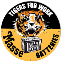 Masse Batteries Gas Station Metal Sign - 24" x 24"