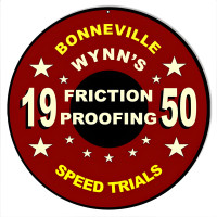 1950 Bonneville Speed Trials Motor Speedway Metal Sign - 14" Round
