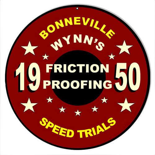 1950 Bonneville Speed Trials Motor Speedway Metal Sign - 14" Round