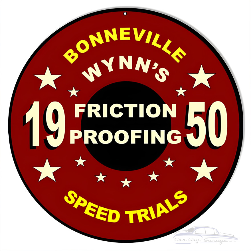 1950 Bonneville Speed Trials Motor Speedway Metal Sign - 14" Round 1950 Bonneville Speed Trials Motor Speedway Metal Sign - 14" Round