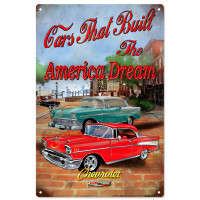 Chevrolet Cars That Built The American Dream Metal Sign - 12" x 18"