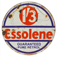 Essolene Motor Oil Metal Sign - 14" Round