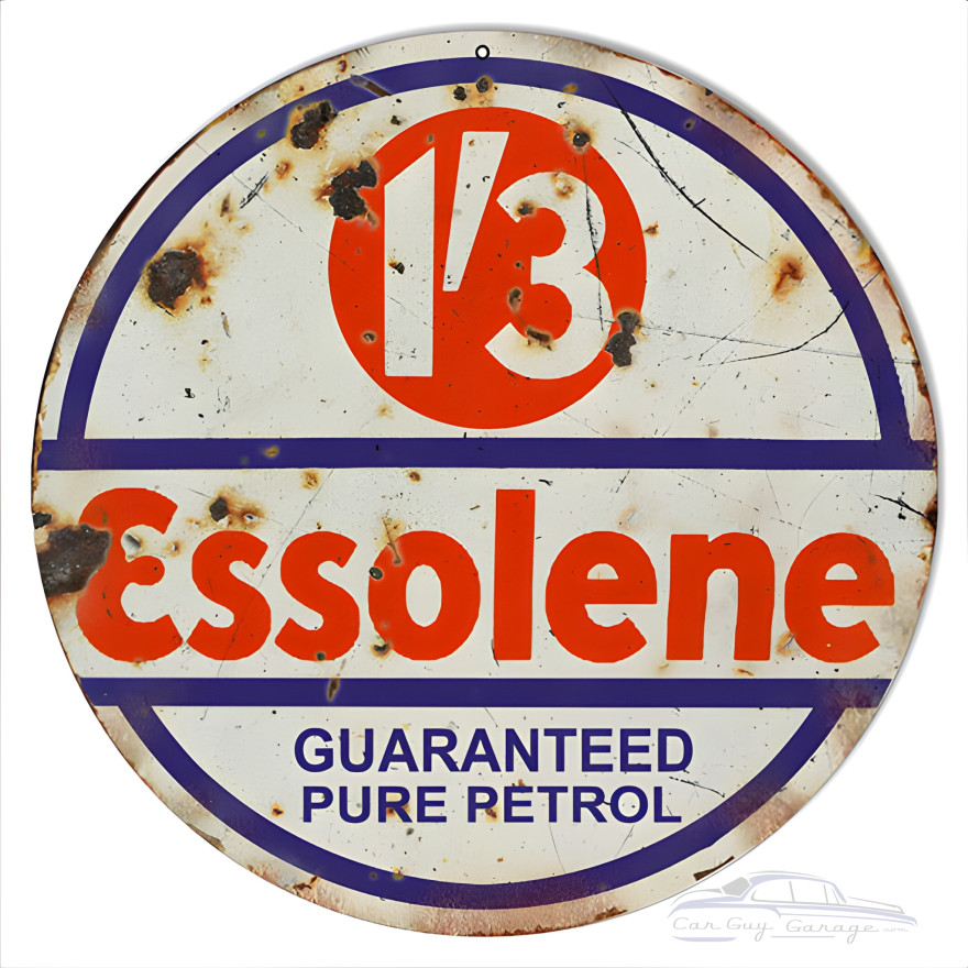 Essolene Motor Oil Metal Sign - 14" Round Essolene Motor Oil Metal Sign - 14" Round