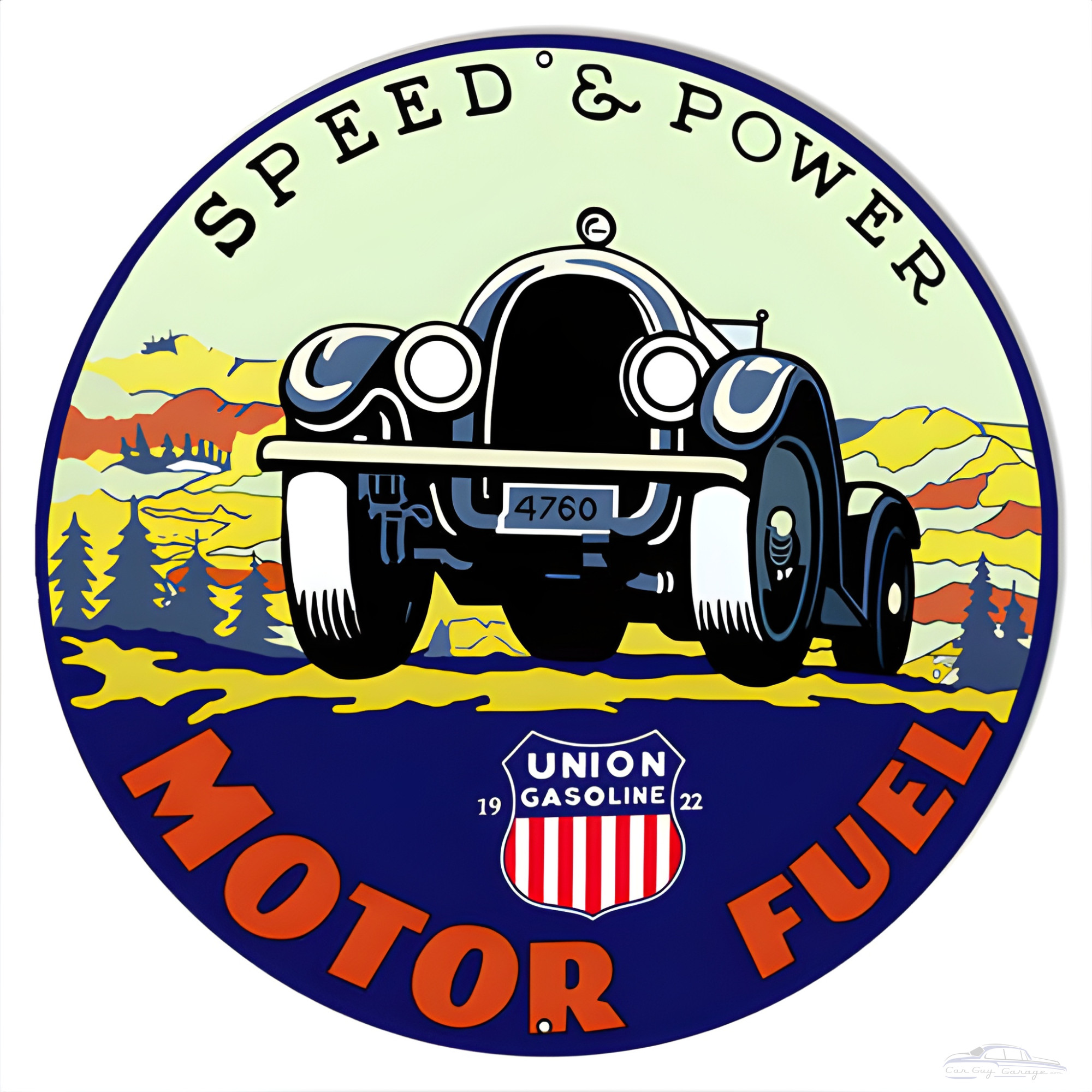 Union Gasoline Speed And Power Metal Sign - 14