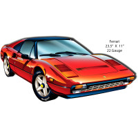 Ferrari Laser Cut Out Metal Sign - 11" x 23.5"