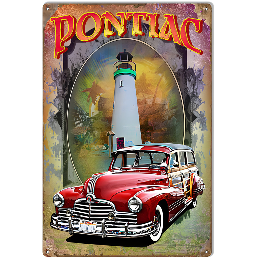 Pontiac Reproduction Metal Sign - 12" x 18" Pontiac Reproduction Metal Sign - 12" x 18"