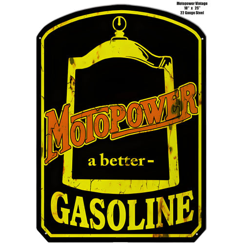 Motopower Gasoline Metal Sign - 18" x 25.5"