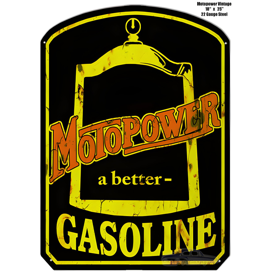 Motopower Gasoline Metal Sign - 18" x 25.5" Motopower Gasoline Metal Sign - 18" x 25.5"