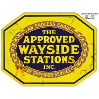 Approved Wayside Stations Garage Shop Metal Sign - 16.5" x 21.5"