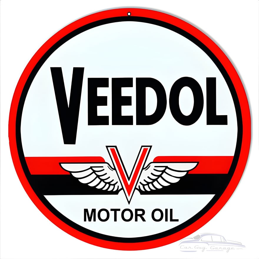 Veedol Motor Oil Metal Sign - 14" Round