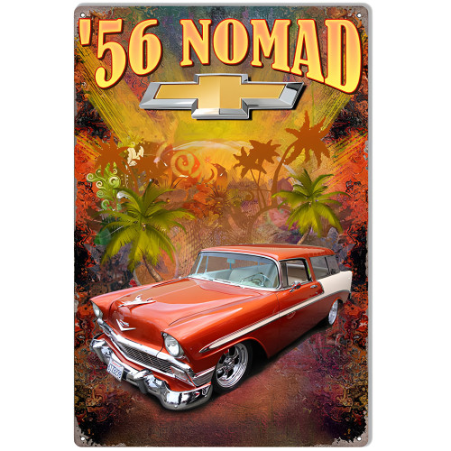 Chevy Nomad 56 Metal Sign - 12" x 18"