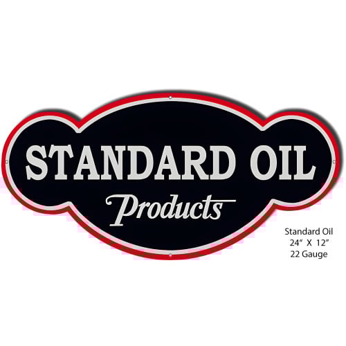 Standard Oil Reproduction Metal Sign - 12" x 24"