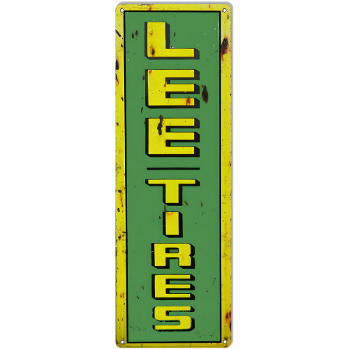 Lee Tire Metal Sign - 8" x 24"