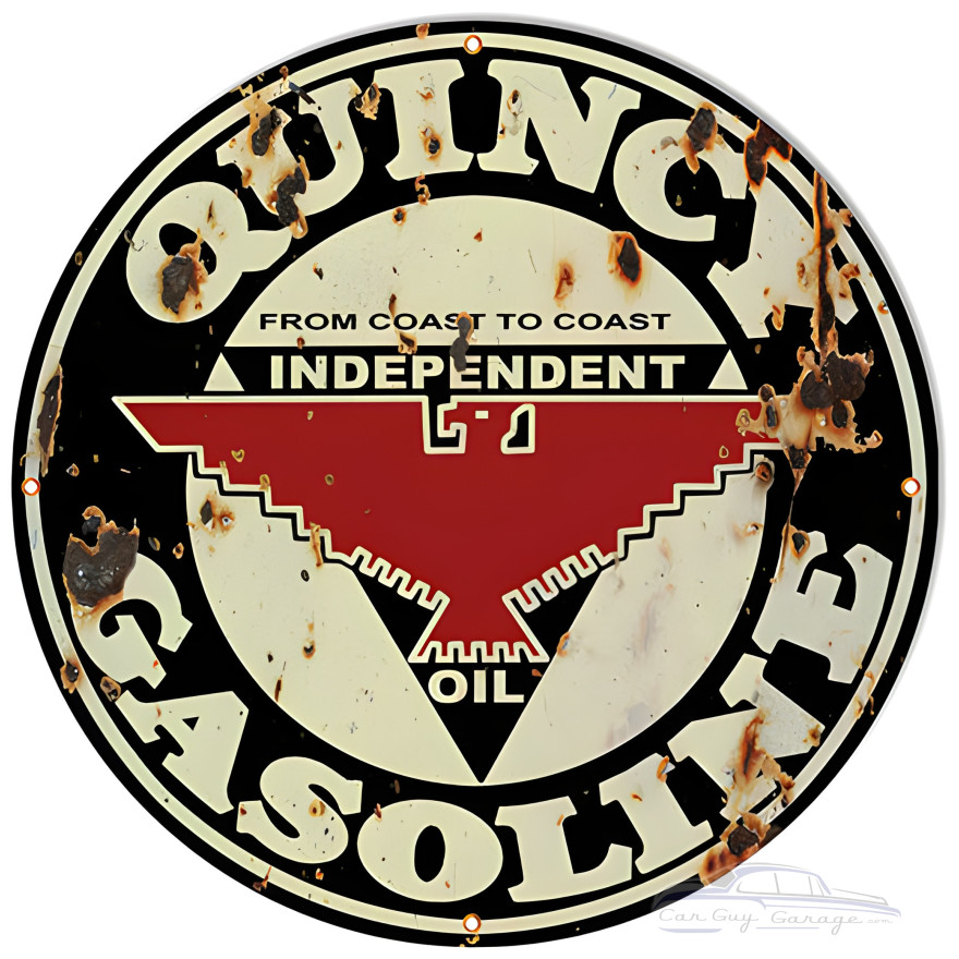 Quincy Gasoline Reproduction Metal Sign - 30" x 30" Quincy Gasoline Reproduction Metal Sign - 30" x 30"