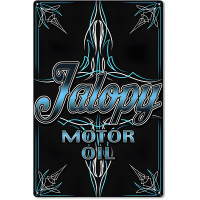 Jalopy Motor Oil Garage Art Man Cave Metal Sign - 16" x 24"