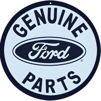 Genuine Ford Parts Metal Sign - 14" Round