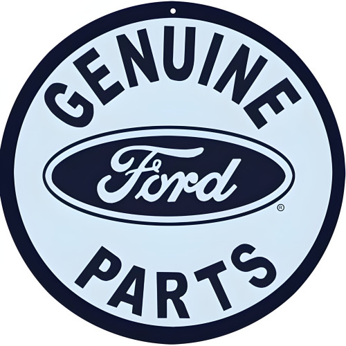 Genuine Ford Parts Metal Sign - 14" Round