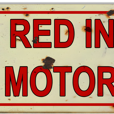 Red Engine Sign Red Indian Motor Oils Metal Sign - 6