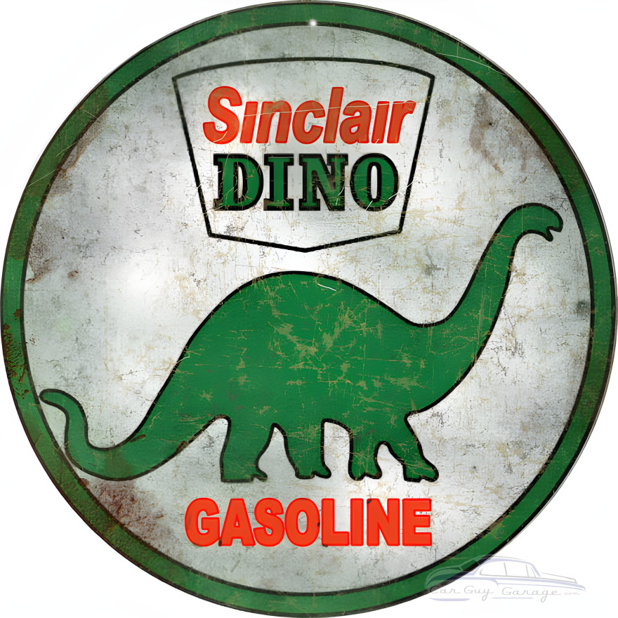 Sinclair Dino Gasoline Metal Sign - 14" Round Sinclair Dino Gasoline Metal Sign - 14" Round