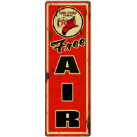 Texaco Free Air Distressed Reproduction Motor Oil Metal Sign - 6" x 18"
