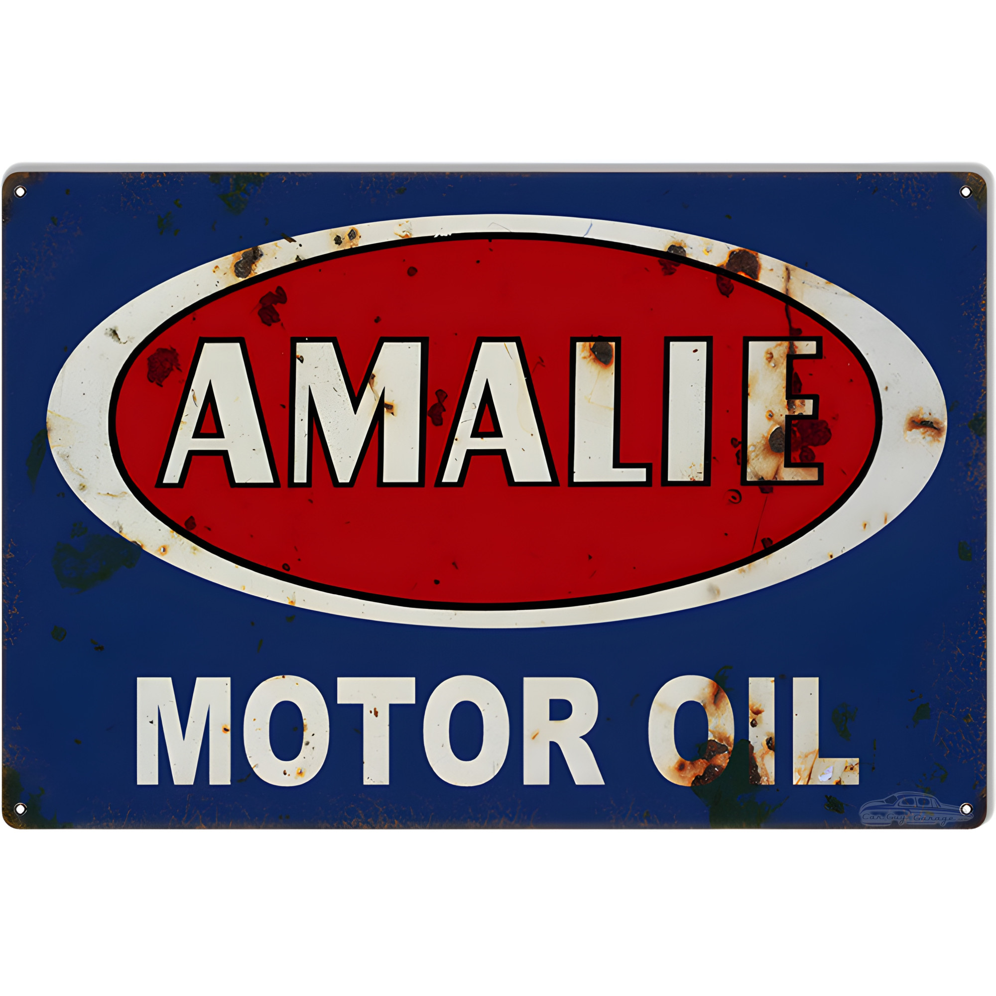Amalie Motor Oil Sign - Vintage Metal Garage Art