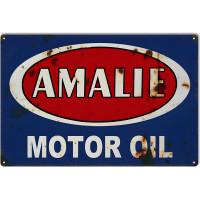 Amalie Motor Oil Metal Sign - 12" x 18"