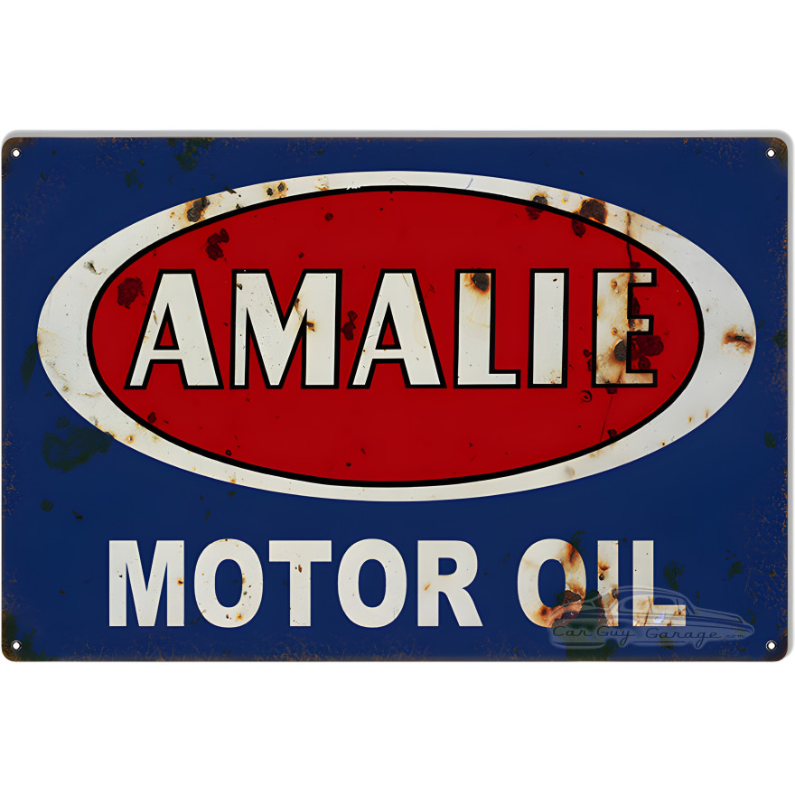 Amalie Motor Oil Metal Sign - 12" x 18" Amalie Motor Oil Metal Sign - 12" x 18"