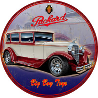 Packard Big Boy Toys Automobile Metal Sign - 14" Round