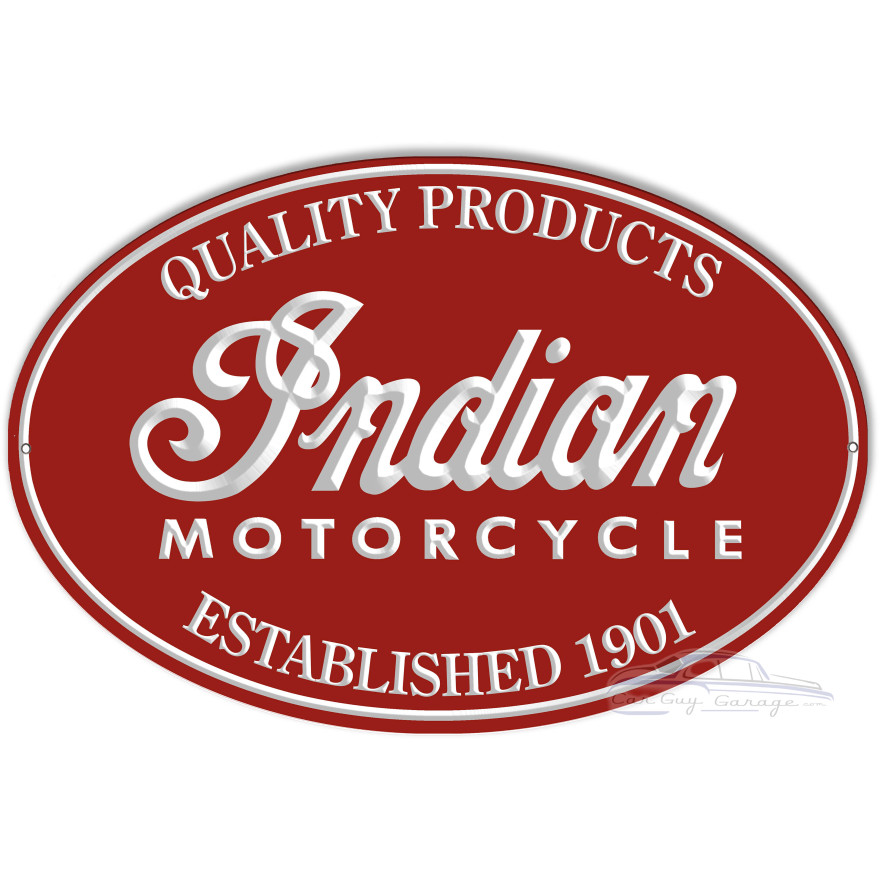 Indian Motorcycle 1901 Series Metal Sign - 9" x 14" Indian Motorcycle 1901 Series Metal Sign - 9" x 14"