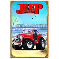 Jeep Country Metal Sign - 12" x 18"