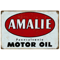 Amalie Motor Oil Metal Sign - 12" x 18"