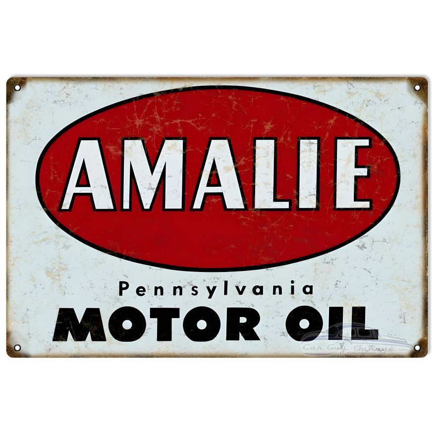 Amalie Motor Oil Metal Sign - 12" x 18" Amalie Motor Oil Metal Sign - 12" x 18"