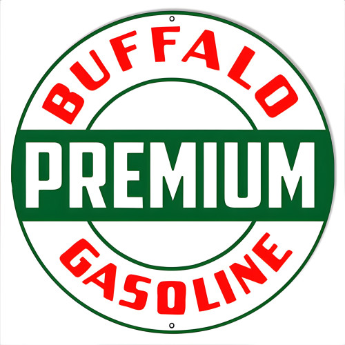 Premium Buffalo Motor Oil Metal Sign - 14" x 14"