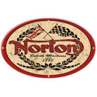 Norton 1898 Motorcycle Metal Sign - 15" x 24"