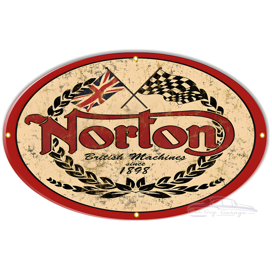 Norton 1898 Motorcycle Metal Sign - 15" x 24" Norton 1898 Motorcycle Metal Sign - 15" x 24"