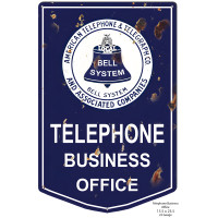 Bell Telephone Business Office Metal Sign - 15.5" x 23.5"