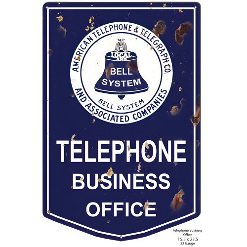 Bell Telephone Business Office Metal Sign - 15.5" x 23.5"