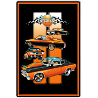 Chevelle Hot Rod Garage Shop Metal Sign - 12" x 18"