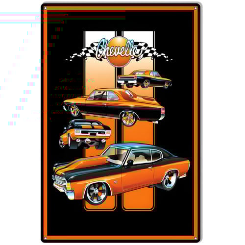 Chevelle Hot Rod Garage Shop Metal Sign - 12" x 18"