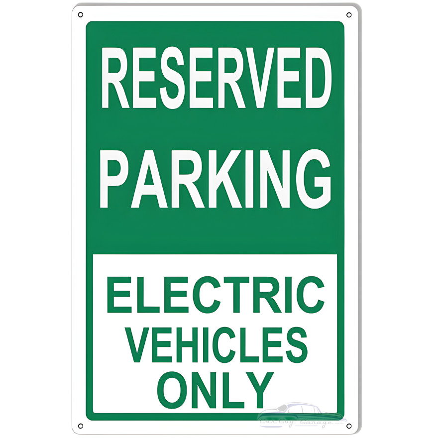 Electric Vehicles Only Parking Metal Sign - 12" x 18" Electric Vehicles Only Parking Metal Sign - 12" x 18"