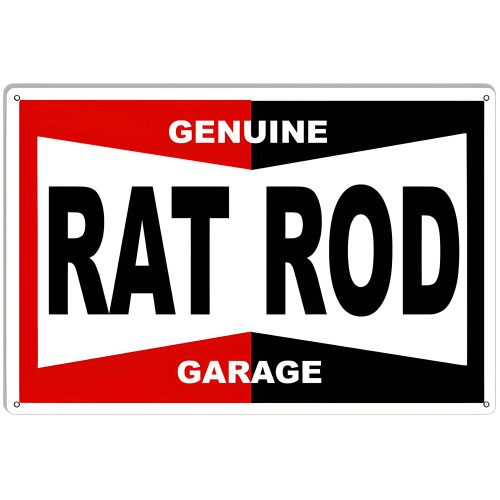 Rat Rod Genuine Garage Reproduction Metal Sign - 12" x 18"