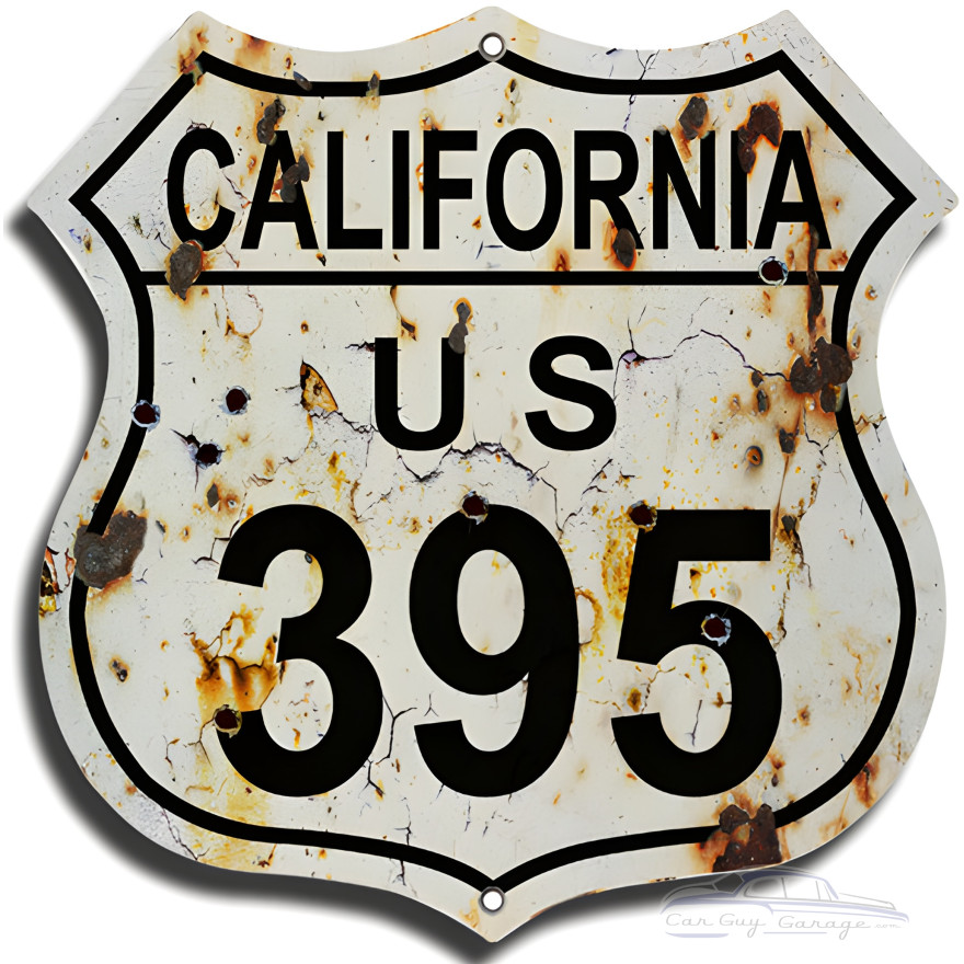 California Highway 395 Metal Sign - 7.5" x 7.5" California Highway 395 Metal Sign - 7.5" x 7.5"