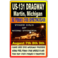 US-131 Martin Michigan Motor Speedway Metal Sign - 12" x 18"