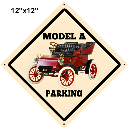 Model A Truck Parking Reproduction Vintage Automobile Metal Sign - 12" x 12"