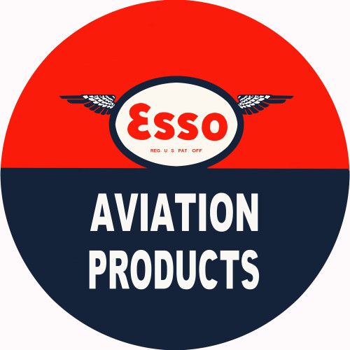 ESSO Aviation Products Metal Sign - 30" Round