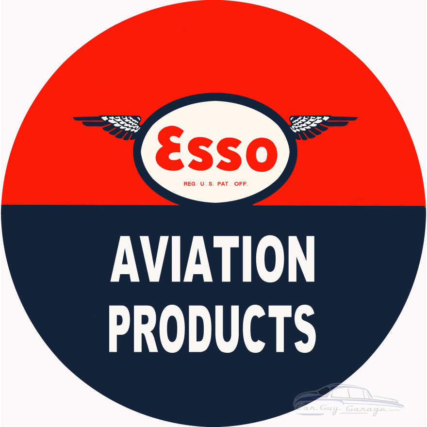 ESSO Aviation Products Metal Sign - 30" Round ESSO Aviation Products Metal Sign - 30" Round